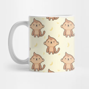 Angry Monkey Cute Animal Pattern Mug